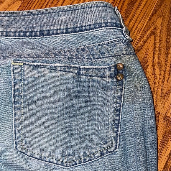 Old Navy Boot-Cut Jeans Ultra Low Waist Distressed Light Wash Vintage Denim - Picture 9 of 11